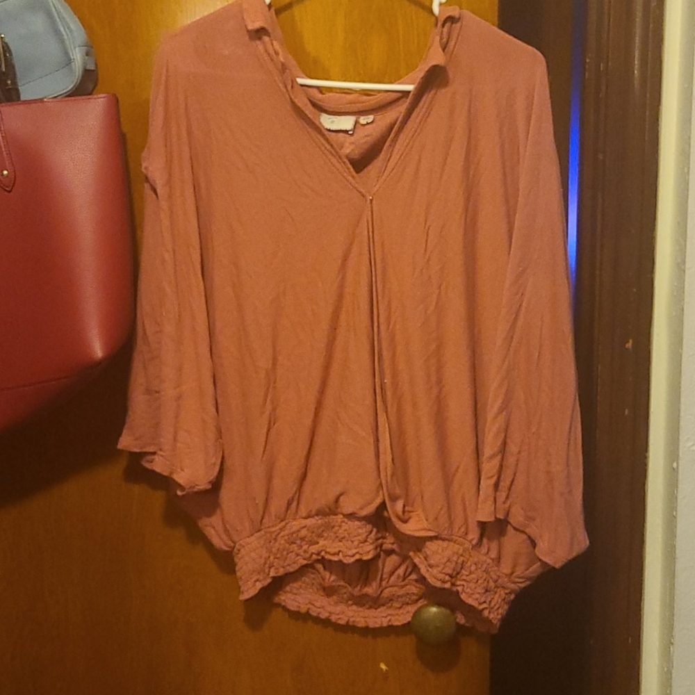 Blush 3/4 sleeve shirt
